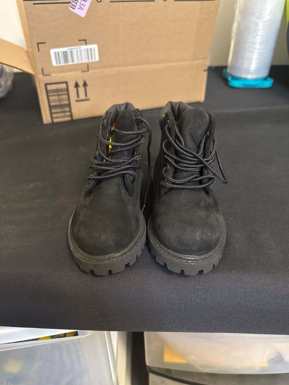 Timberland Toddler 6-Inch Premium Waterproof Boots in Black Nubuck